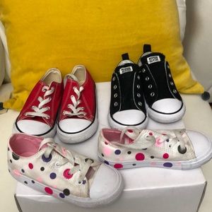 3 pair of converse